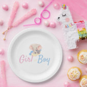  Boy or Girl Gender Reveal ペーパープレート (パーティー)