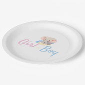  Boy or Girl Gender Reveal ペーパープレート (アングル)