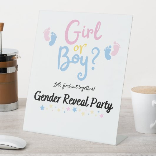 Boy or Girl? Gender Reveal  台座サイン (インサイチュ)