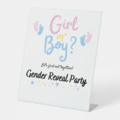 Boy or Girl? Gender Reveal 台座サイン (正面)