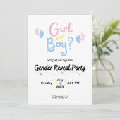 Boy or Girl? Gender Reveal 招待状 (スタンド正面)