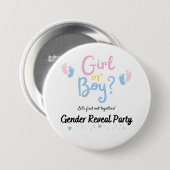  Boy or Girl? Gender Reveal  缶バッジ (正面&裏面)