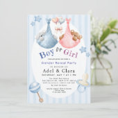 Boy or Girl Gender Reveal Invitation 招待状 (スタンド正面)
