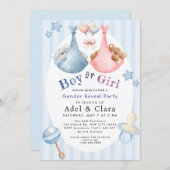 Boy or Girl Gender Reveal Invitation 招待状 (正面/裏面)