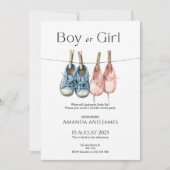 Boy or Girl Gender Reveal Invitation 招待状 (正面)
