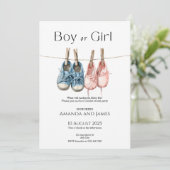 Boy or Girl Gender Reveal Invitation 招待状 (スタンド正面)