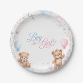 Boy or Girl Little Cub 性別発表ペーパープレート ペーパープレート
