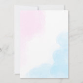 boy or girl pink blue gender reveal invitation 招待状 (裏面)