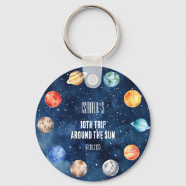 Boy Outer Space 10th Trip Around the Sun Birthday キーホルダー