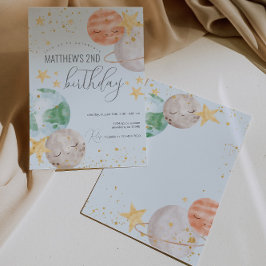 Boy Outer Space Birthday Partyへの招待 招待状