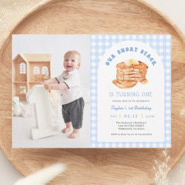 Boy Pancake Breakfast Birthday Party写真 招待状