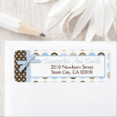 Boy Paw印刷水玉模様戻りラベル ラベル (インサイチュ)