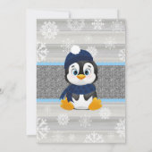 Boy Penguin冬招待状for Boy Baby Shower 招待状 (裏面)