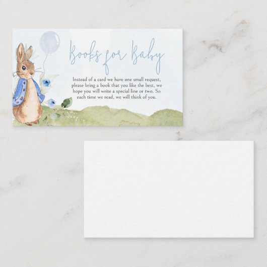 Boy Peter Rabbit赤ちゃんシャワーベビー エンクロージャーカード (正面/裏面)