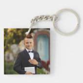 Boy Photo Blue First Communion キーホルダー (裏面)