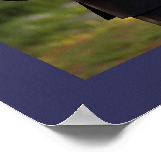 Boy Photo First Communion Navy Blue Welcome ポスター (角)