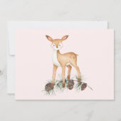 Boy Photo Woodland Animals 1st誕生日 招待状 (裏面)