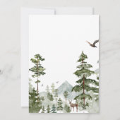 Boy Pine Tree Forest Mountain Baby Sprinkle 招待状 (裏面)