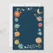 Boy Planets Outer Space Baby Shower Invitation 招待状 (裏面)