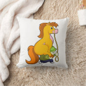 Boy.PNGを使用した馬 クッション (ブランケット)