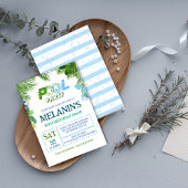 Boy Pool Party Invitation – Cool Dude Birthday 招待状