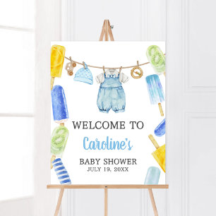 Boy Popsicle Baby Showerへようこそ ポスター