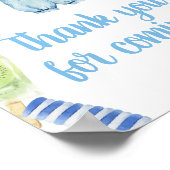 Boy Popsicle Baby Shower Thank 来 for ポスター (角)