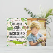 Boy Reptile Birthday Party写真 招待状 (スタンド正面)