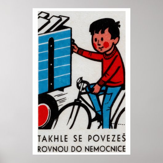 Boy Riding with Truck - Matchbox Print - Czech ポスター (正面)
