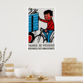 Boy Riding with Truck - Matchbox Print - Czech ポスター (キッチン)