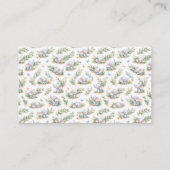 Boy’s Elephant Watercolor Baby Shower –Blue Safari エンクロージャーカード (裏面)