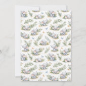 Boy’s Elephant Watercolor Baby Shower –Blue Safari サンキューカード (裏面)