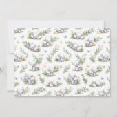 Boy’s Elephant Watercolor Baby Shower –Blue Safari 招待状 (裏面)