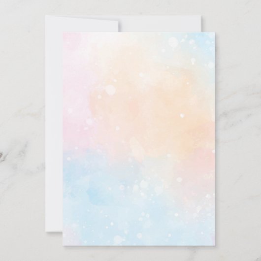 Boy’s Teddy Bear Birthday 5th Party  招待状 (裏面)