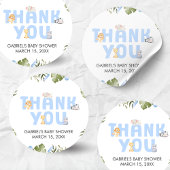 Boy Safari Animal Baby Shower  ラウンドシール