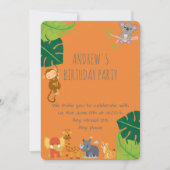 Boy Safari Birthday Invitation 招待状 (正面)