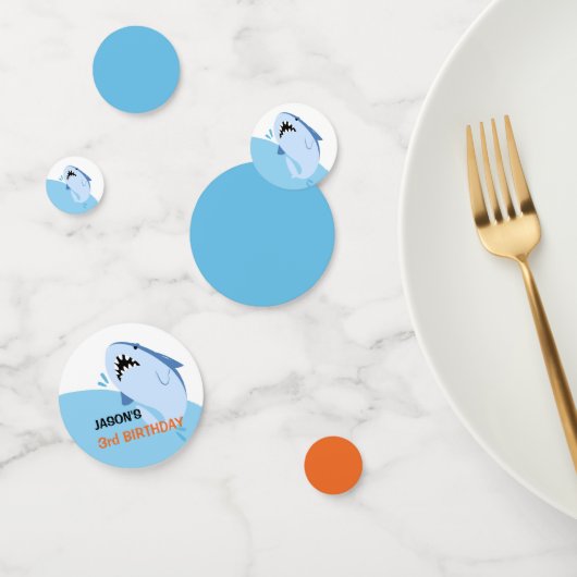 Boy Shark Birthday Party Supplies Kids Decor Sea コンフェッティ (グループ)