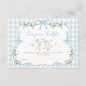 Boy Silly Goose Coquette Blue Bow Diaper Raffle エンクロージャーカード (正面)