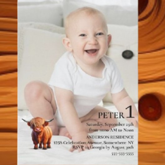 Boy Special 1st Birthday Celebration 招待状