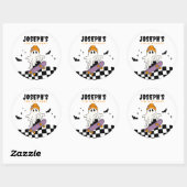 Boy Spooky Halloween Birthday Circle Sticker ラウンドシール (シート)