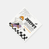 Boy Spooky Halloween Birthday Party Napkins スタンダードカクテルナプキン (角)