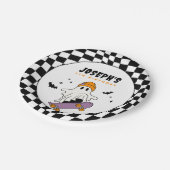 Boy Spooky Halloween Birthday Party Paper Plates ペーパープレート (アングル)