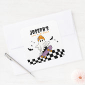 Boy Spooky Halloween Birthday Sticker スクエアシール (封筒)