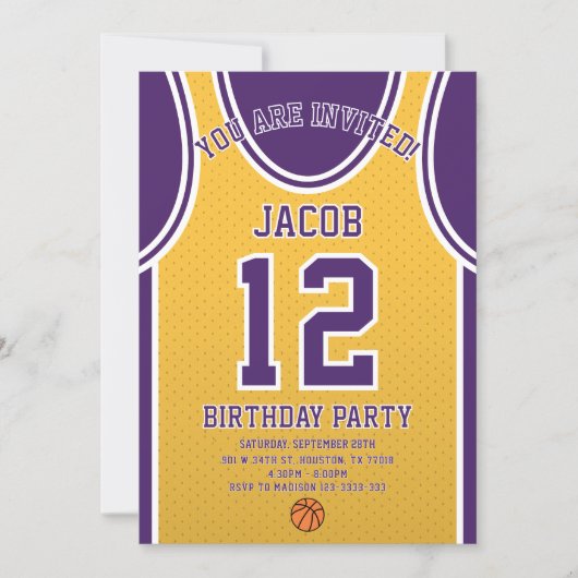 Boy Sports Birthday Invitation 招待状 (正面)