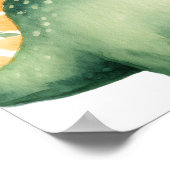 Boy T-rex Dinosaur Birthday Party Welcome Poster ポスター (角)