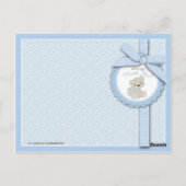 Boy Teddy Bearありがとうポストカード ポストカード (裏面)