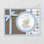 Boy Teddy Bearありがとうポストカード ポストカード (正面)