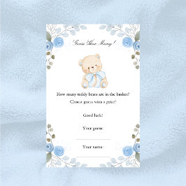 Boy Teddy Bearは赤ちゃんシャワーのゲームの数を推測