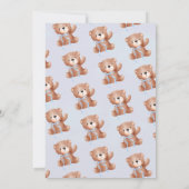 Boy Teddy Bear Baby Shower 招待状 (裏面)