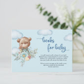 Boy Teddy bear hot air balloon bookリクエスト エンクロージャーカード (スタンド正面)